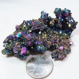 Rainbow or Flame Aura Quartz Crystal Burr Cluster