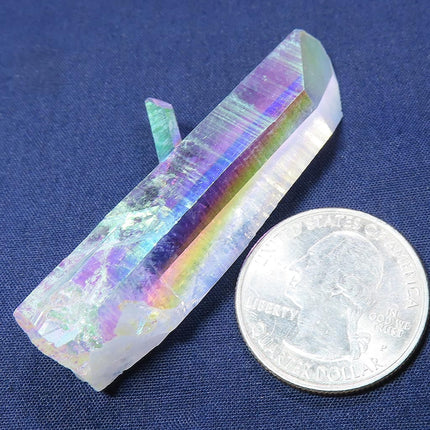 Opal or Angel Aura Quartz Crystal Point
