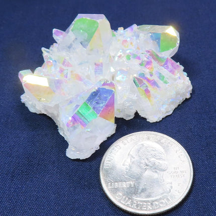 Opal or Angel Aura Quartz Crystal Cluster