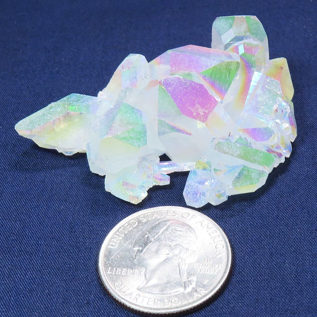 Opal or Angel Aura Quartz Crystal Burr Cluster with All DT/ET's