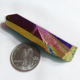 Rainbow or Flame Aura Quartz Crystal Point