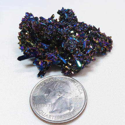 Rainbow or Flame Aura Quartz Crystal Burr Cluster