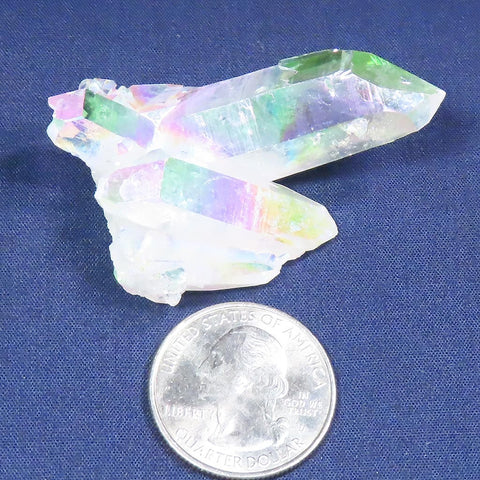 Opal or Angel Aura Quartz Crystal Cluster