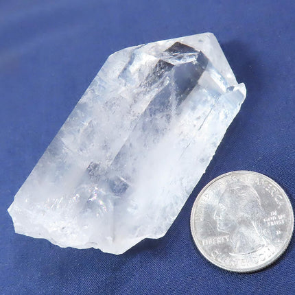 Arkansas Quartz Crystal Point with Grey Manganese Phantom