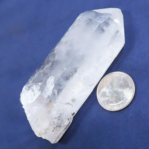 Arkansas Quartz Crystal Point with Rainbows & Manganese Included