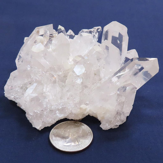 Arkansas Quartz Crystal Cluster with Adularia Attached