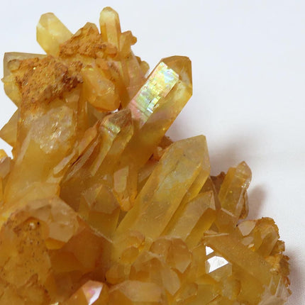 Arkansas Golden Healer Quartz Crystal Burr Cluster Rainbow Iridescence