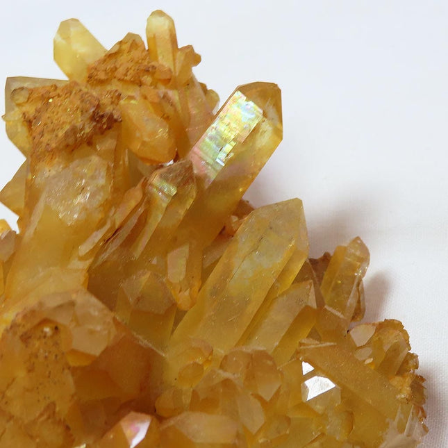 Arkansas Golden Healer Quartz Crystal Burr Cluster Rainbow Iridescence