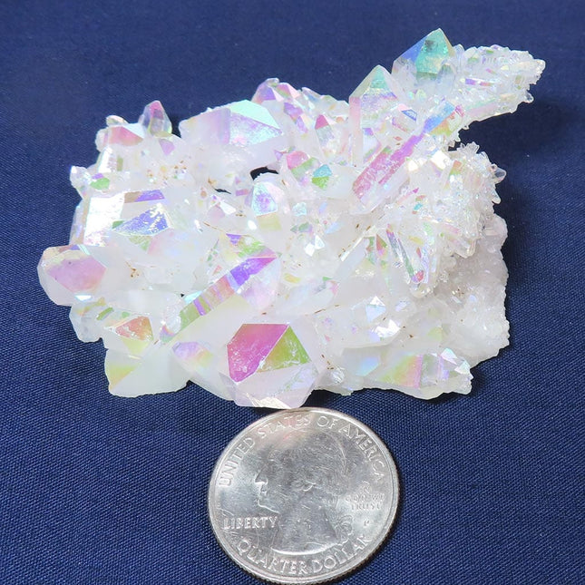 Opal or Angel Aura Quartz Crystal Cluster from Arkansas