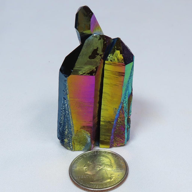 Rainbow or Flame Aura Quartz Crystal Cluster from Arkansas