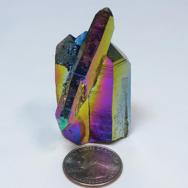 Rainbow or Flame Aura Quartz Crystal Cluster from Arkansas