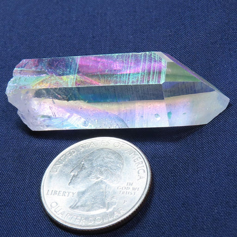 Opal or Angel Aura Quartz Crystal Cluster with Time-Link Activation