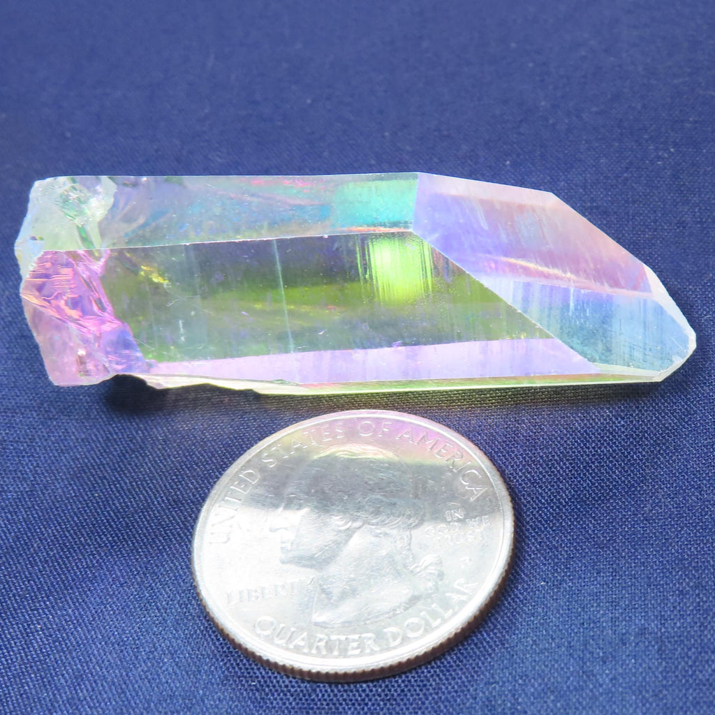 Opal or Angel Aura Quartz Crystal Grounding Point from Arkansas