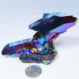Rainbow or Flame Aura Quartz Crystal Cluster with DT/ET from Arkansas