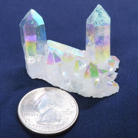 Opal or Angel Aura Quartz Crystal Cluster from Arkansas