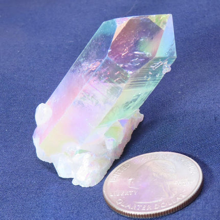 Opal or Angel Aura Quartz Crystal Point from Arkansas