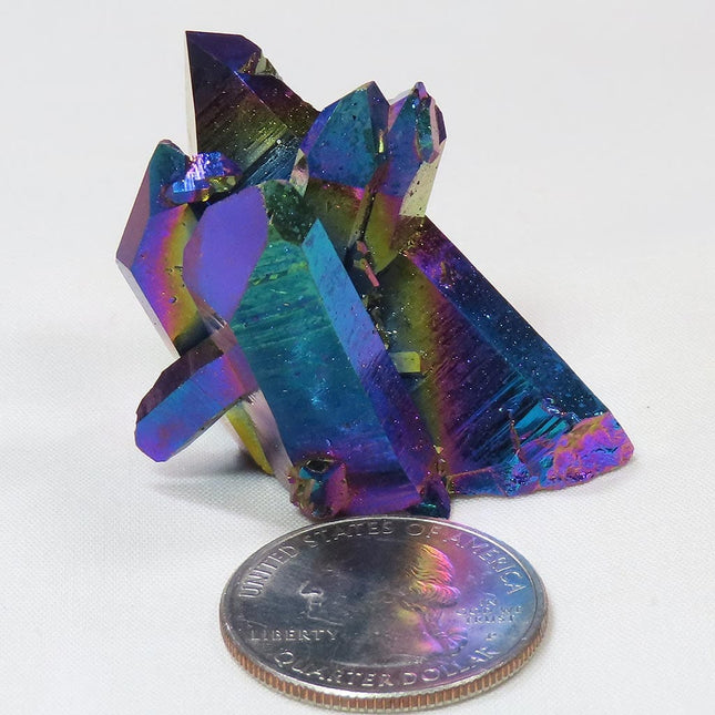 Rainbow or Flame Aura Quartz Crystal Cluster from Arkansas