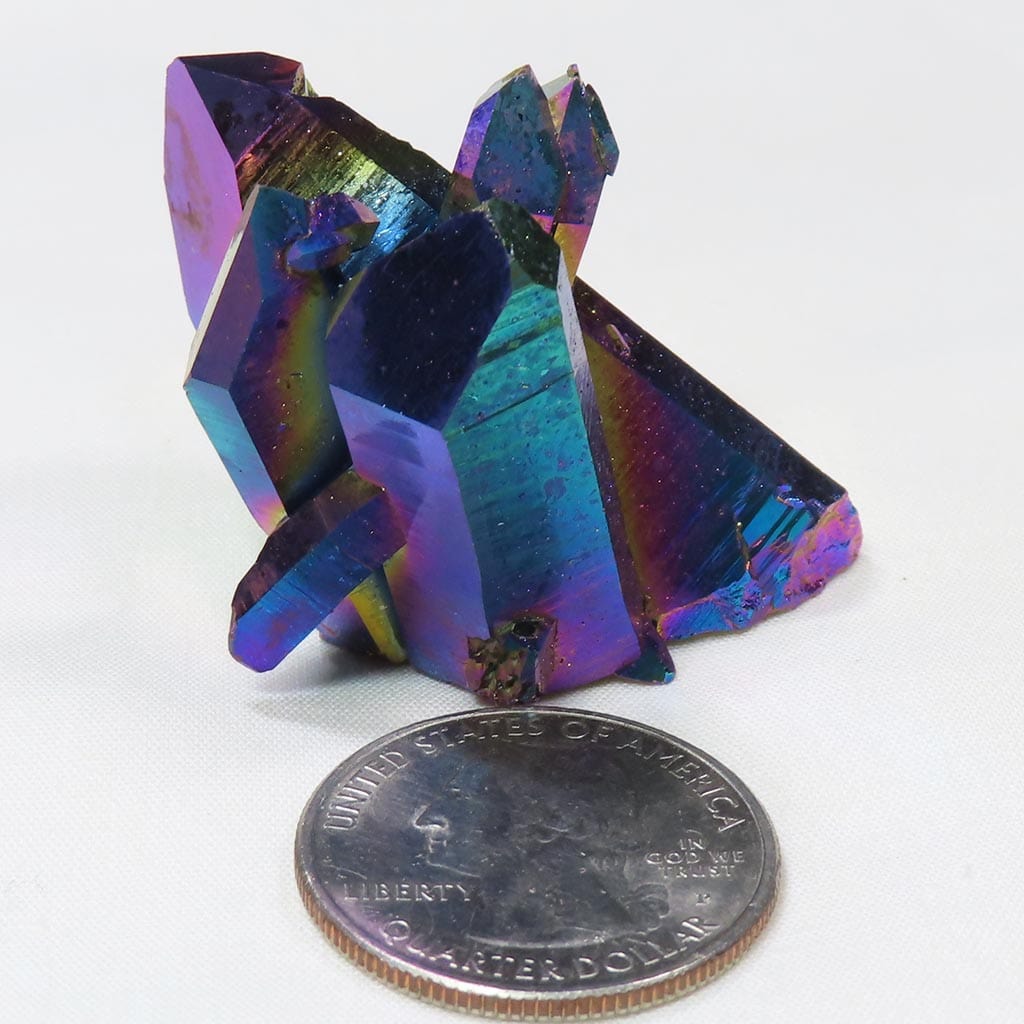 Rainbow or Flame Aura Quartz Crystal Cluster from Arkansas