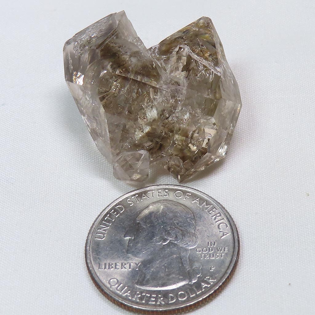 Arkansas Rare Pair of Smoky Skeletal Quartz Crystal DT Points