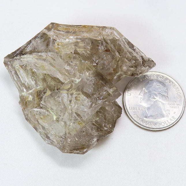 Arkansas Rare Smoky Skeletal Quartz Crystal DT/ET Point with Rainbow