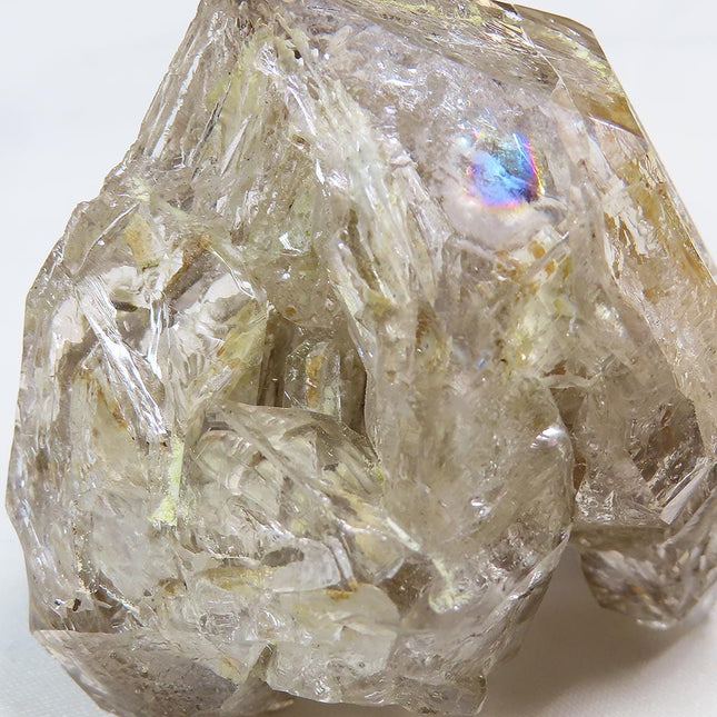 Arkansas Rare Smoky Skeletal Quartz Crystal DT/ET Point with Rainbow