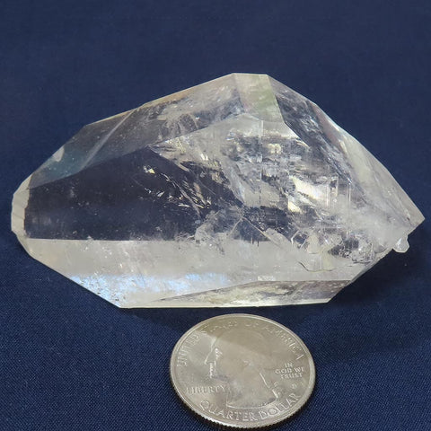 Arkansas Arkimer Quartz Crystal Double Terminated Point with Rainbow