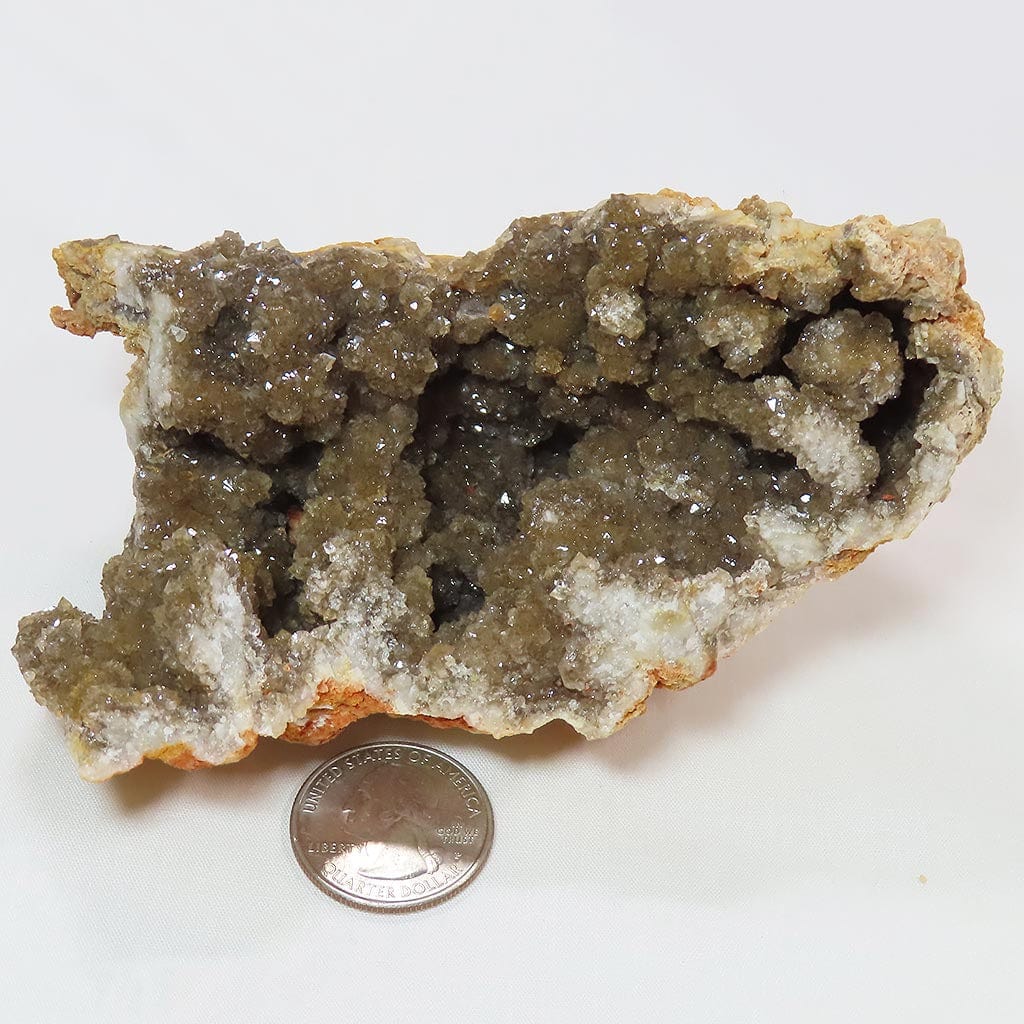 Arkansas Drusy Smoky Quartz Crystal Geode