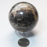 Polished Black Moonstone Sphere Ball from Madagascar