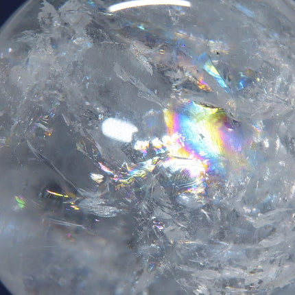 Polished Quartz Crystal Sphere Ball from Brazil with Rainbows