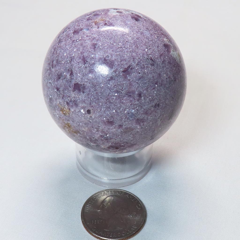 Polished Lepidolite Sphere Ball from Brazil