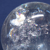 Polished Quartz Crystal Sphere Ball from Brazil with Rainbows
