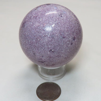 Polished Lepidolite Sphere Ball from Brazil