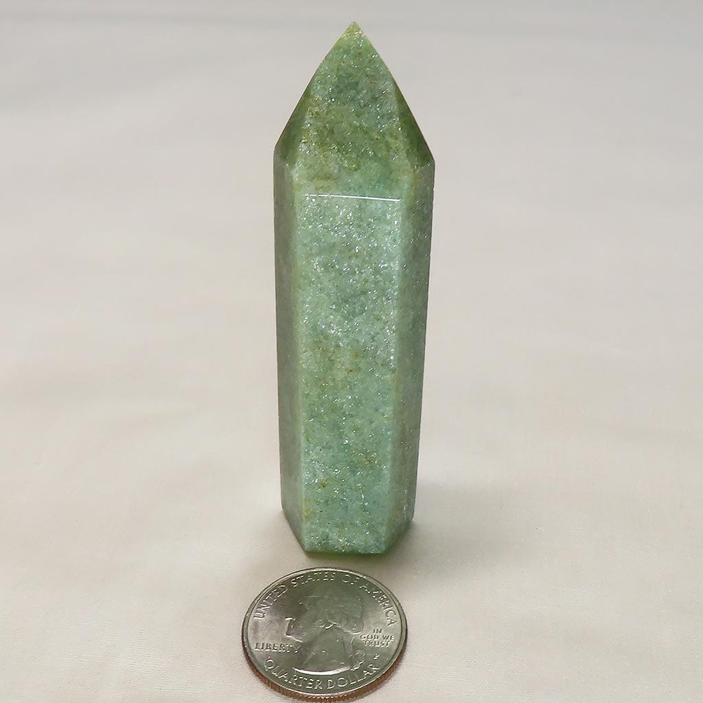 Polished Green Aventurine Point from Brazil
