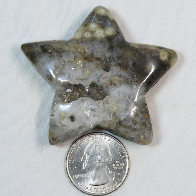 Polished Ocean Jasper Star from Madagascar