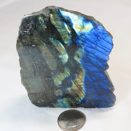 One Side Polished Labradorite Slab from Madagascar