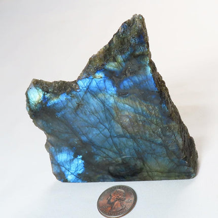 One Side Polished Labradorite Slab from Madagascar