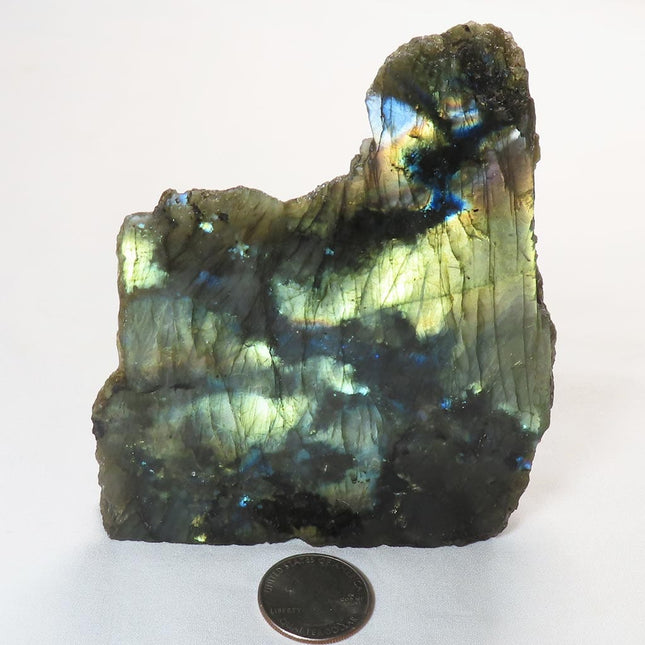 One Side Polished Labradorite Slab from Madagascar