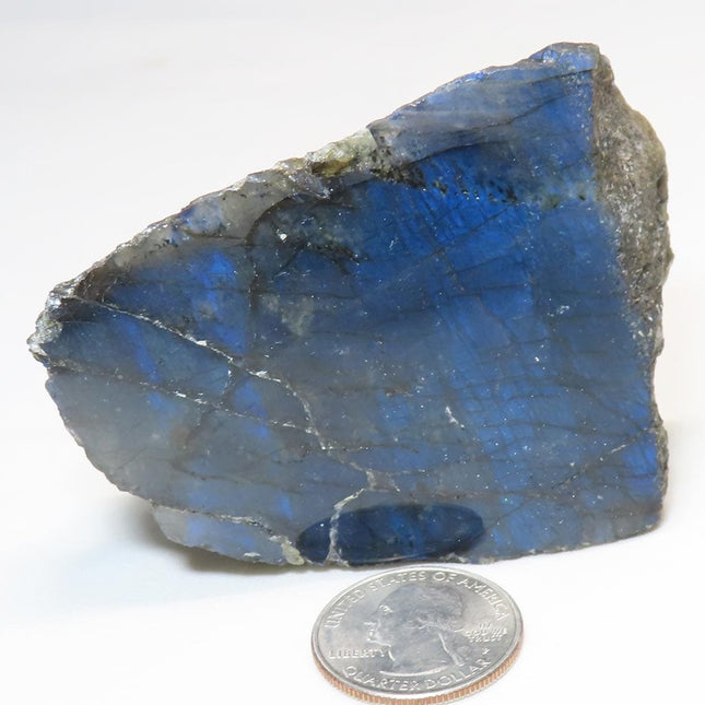 One Side Polished Labradorite Slab from Madagascar