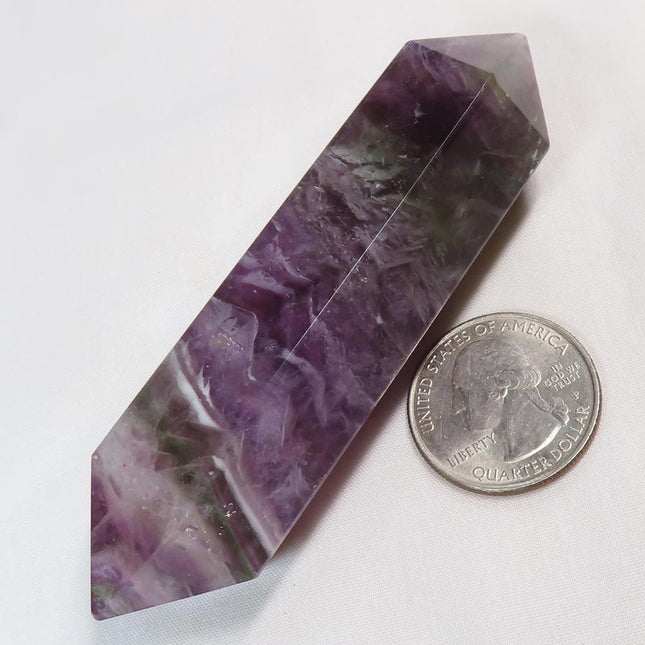 Polished Fluorite Double Terminated Generator Point from Central Africa