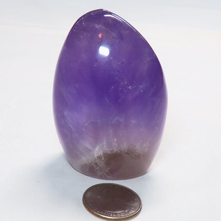 Polished Smoky Amethyst Free Form with Rainbow from Madagascar