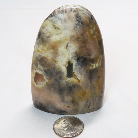 Polished Black Moonstone Free Form from Madagascar