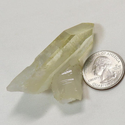Arkansas Lemon Healer Quartz Crystal Point with Lightly Etched Faces