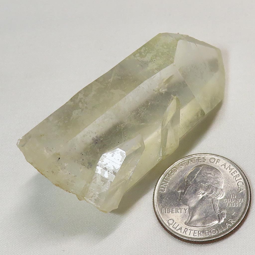 Arkansas Lemon Healer Quartz Crystal Point with Lightly Etched Faces