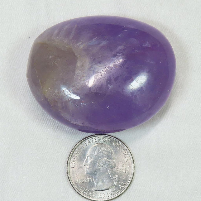 Polished Smoky Amethyst Palm Stone from Madagascar