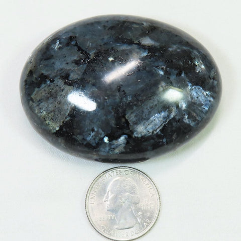 Polished Larvikite Palm Stone from Norway