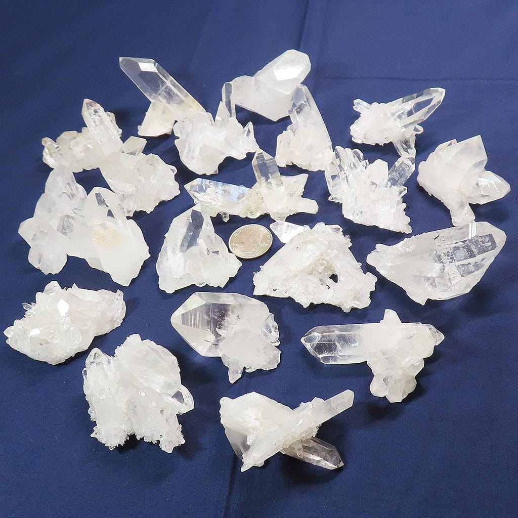 20 Arkansas Quartz Crystal Clusters