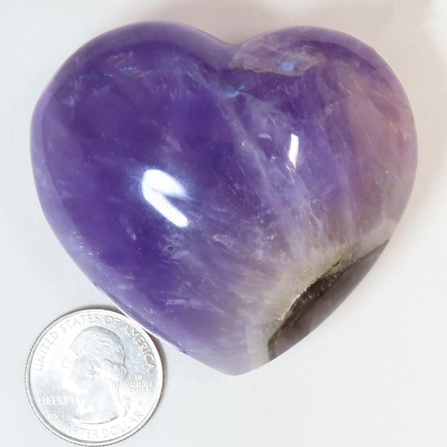 Polished Smoky Amethyst Heart from Madagascar