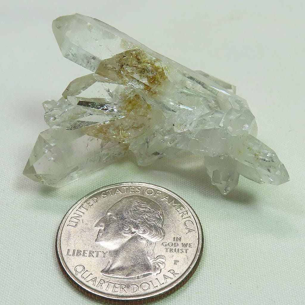 Arkansas Sand Phantom Quartz Crystal Cluster Double Terminated Points