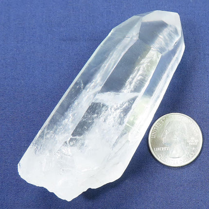 Lemurian Seed Quartz Crystal Point with Manganese Phantom from Brazil