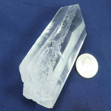 Lemurian Seed Quartz Crystal Point with Manganese Phantom from Brazil
